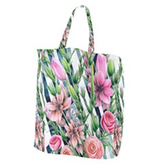 Sumptuous Watercolor Flowers Giant Grocery Tote by GardenOfOphir