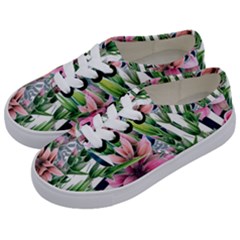 Sumptuous Watercolor Flowers Kids  Classic Low Top Sneakers by GardenOfOphir