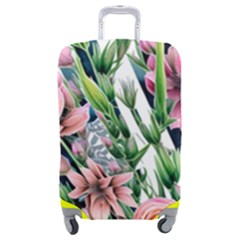 Sumptuous Watercolor Flowers Luggage Cover (medium) by GardenOfOphir