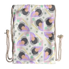 Pattern Pastel Drawing Art Drawstring Bag (large) by Ravend