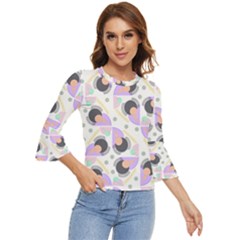 Pattern Pastel Drawing Art Bell Sleeve Top