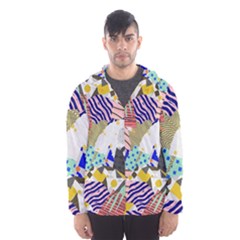 Digital Paper Scrapbooking Abstract Men s Hooded Windbreaker