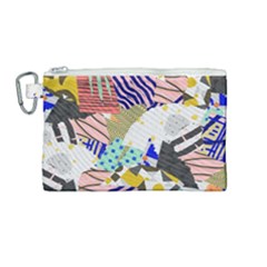 Digital Paper Scrapbooking Abstract Canvas Cosmetic Bag (Medium)