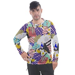 Digital Paper Scrapbooking Abstract Men s Pique Long Sleeve Tee