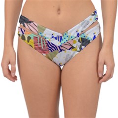 Digital Paper Scrapbooking Abstract Double Strap Halter Bikini Bottoms