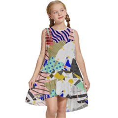 Digital Paper Scrapbooking Abstract Kids  Frill Swing Dress