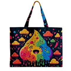 Rainbows Drip Dripping Paint Happy Zipper Mini Tote Bag