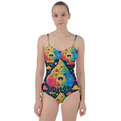 Rainbows Drip Dripping Paint Happy Sweetheart Tankini Set