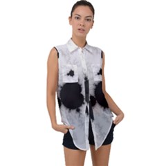 Almond Bread Quantity Apple Males Sleeveless Chiffon Button Shirt