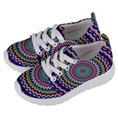 Kaleidoscope Geometric Circles Kids  Lightweight Sports Shoes by Ravend