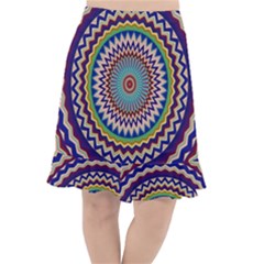 Kaleidoscope Geometric Circles Fishtail Chiffon Skirt by Ravend