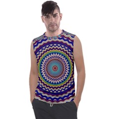 Kaleidoscope Geometric Circles Men s Regular Tank Top