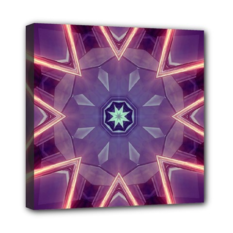 Abstract Glow Kaleidoscopic Light Mini Canvas 8  X 8  (stretched) by Ravend