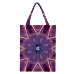 Abstract Glow Kaleidoscopic Light Classic Tote Bag by Ravend