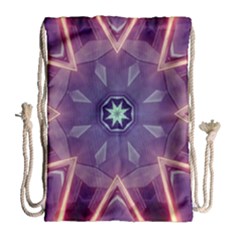 Abstract Glow Kaleidoscopic Light Drawstring Bag (large) by Ravend
