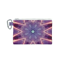 Abstract Glow Kaleidoscopic Light Canvas Cosmetic Bag (small) by Ravend