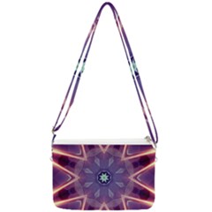 Abstract Glow Kaleidoscopic Light Double Gusset Crossbody Bag