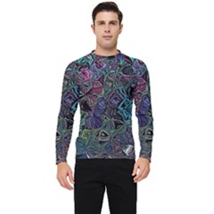 Background Pattern Texture Design Men s Long Sleeve Rash Guard