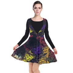 Abstract Painting Colorful Plunge Pinafore Dress