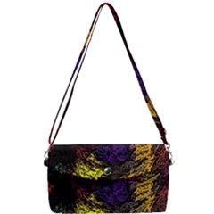 Abstract Painting Colorful Removable Strap Clutch Bag