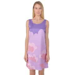 Sky Nature Sunset Clouds Space Fantasy Sunrise Sleeveless Satin Nightdress