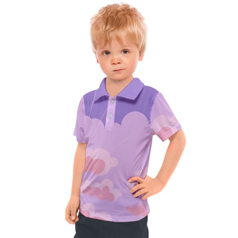 Sky Nature Sunset Clouds Space Fantasy Sunrise Kids  Polo Tee by Ravend