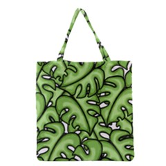 Leaves Nature Monstera Seamless Pattern Repeating Grocery Tote Bag