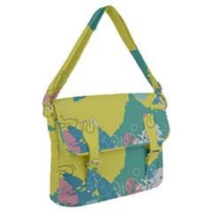 Plants Leaves Border Frame Wallpaper Background Buckle Messenger Bag by Ravend