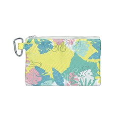 Plants Leaves Border Frame Wallpaper Background Canvas Cosmetic Bag (small)