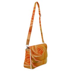 Flower Plant Rose Nature Garden Orange Macro Shoulder Bag with Back Zipper