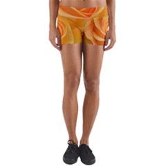 Flower Plant Rose Nature Garden Orange Macro Yoga Shorts