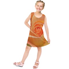 Flower Plant Rose Nature Garden Orange Macro Kids  Tunic Dress