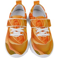 Flower Plant Rose Nature Garden Orange Macro Kids  Velcro Strap Shoes