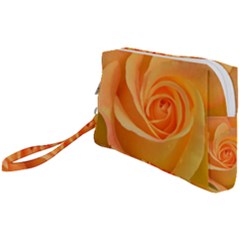 Flower Plant Rose Nature Garden Orange Macro Wristlet Pouch Bag (small)