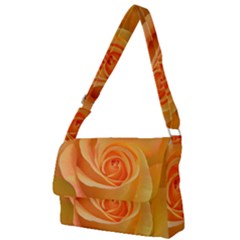 Flower Plant Rose Nature Garden Orange Macro Full Print Messenger Bag (L)