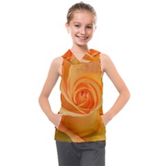 Flower Plant Rose Nature Garden Orange Macro Kids  Sleeveless Hoodie