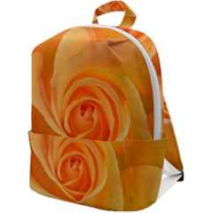 Flower Plant Rose Nature Garden Orange Macro Zip Up Backpack by Ravend