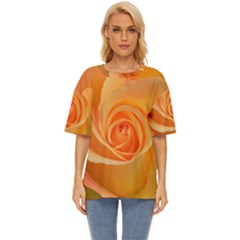 Flower Plant Rose Nature Garden Orange Macro Oversized Basic Tee