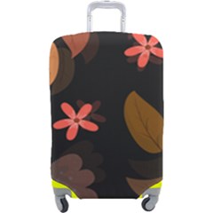 Flowers Leaves Background Floral Plants Foliage Luggage Cover (large) by Ravend