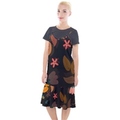 Flowers Leaves Background Floral Plants Foliage Camis Fishtail Dress