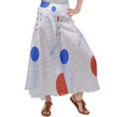 Computer Network Technology Digital Science Fiction Satin Palazzo Pants