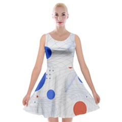 Computer Network Technology Digital Science Fiction Velvet Skater Dress