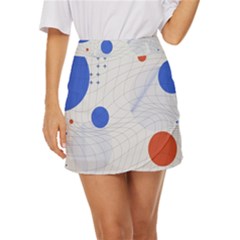 Computer Network Technology Digital Science Fiction Mini Front Wrap Skirt