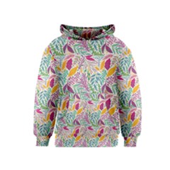 Leaves Colorful Leaves Seamless Design Leaf Kids  Pullover Hoodie