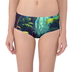 Rainforest Jungle Cartoon Animation Background Mid-waist Bikini Bottoms