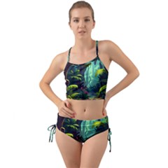 Rainforest Jungle Cartoon Animation Background Mini Tank Bikini Set