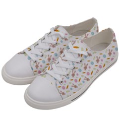 Easter Bunny Pattern Hare Easter Bunny Easter Egg Men s Low Top Canvas Sneakers