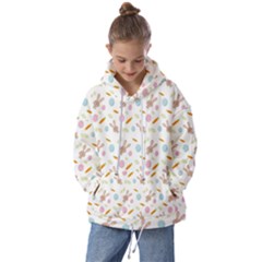 Easter Bunny Pattern Hare Easter Bunny Easter Egg Kids  Oversized Hoodie