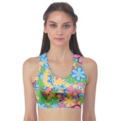 Flower Spring Background Blossom Bloom Nature Sports Bra