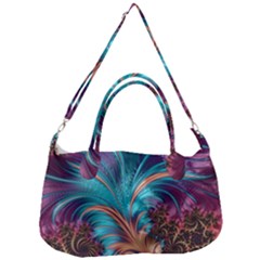 Feather Fractal Artistic Design Conceptual Removal Strap Handbag